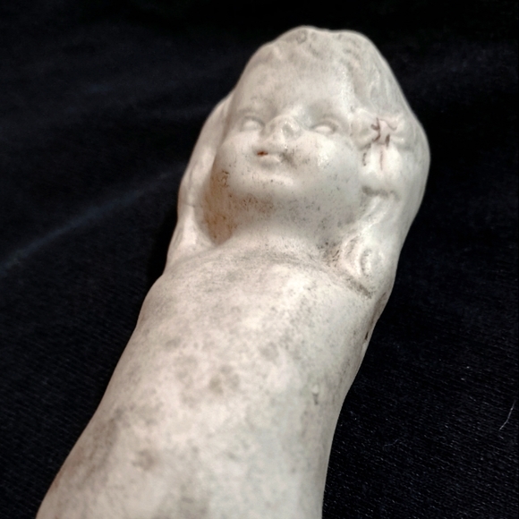 L.W. Co. Nippon Early 1900's Bisque Porcelain Doll Head/Torso 4" - Picture 4 of 5